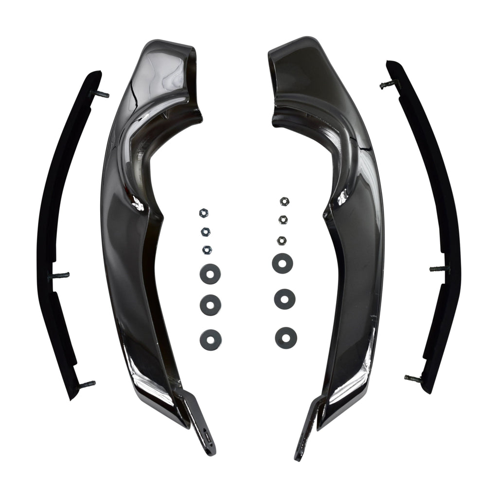 1969 CHEVY CAMARO DELUXE REAR BUMPER GUARDS LH/RH PAIR (W/ RUBBER CUSHION)