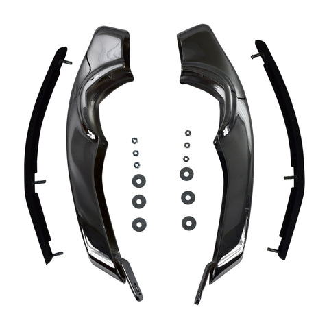 1969 CHEVY CAMARO DELUXE REAR BUMPER GUARDS LH/RH PAIR (W/ RUBBER CUSHION)