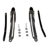 1969 CHEVY CAMARO DELUXE REAR BUMPER GUARDS LH/RH PAIR (W/ RUBBER CUSHION)