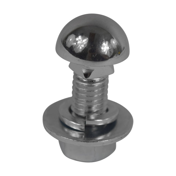 1947-1972 Chevy Truck Bumper Chrome Bolt W/ Washers and Nut (Tall Dome)