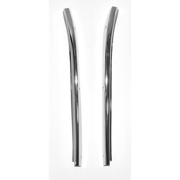 1955-1957 Chevy 2 Door Hardtop/Nomad A Pillar Trim Mouldings Pair Stainless