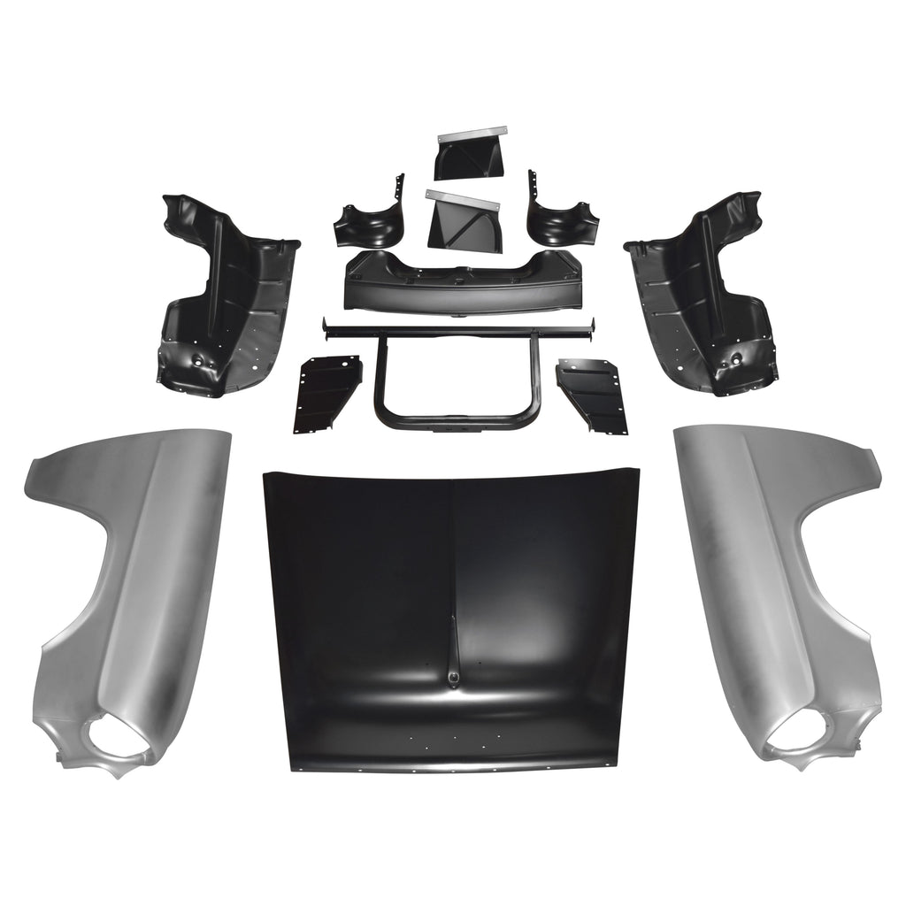 1955 Chevy V8 Car Front End Sheet Metal Kit With Smoothie Style Hood