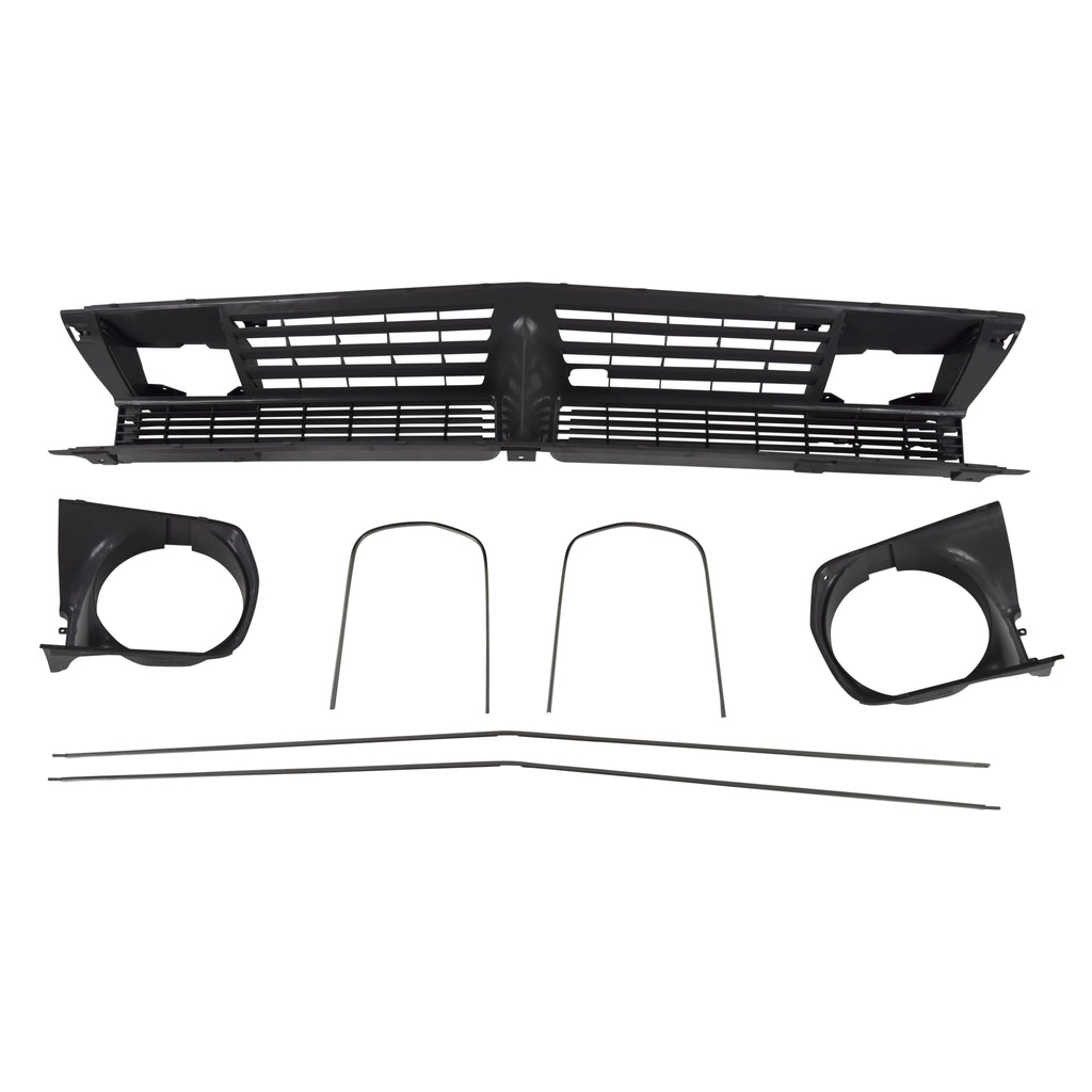 1970 Plymouth Barracuda Grille/Headlight Bezel/Molding Kit, 7 Piece Set