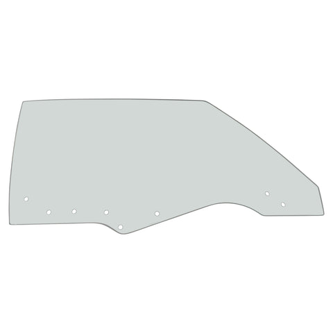 1970-1972 GM A Body/Chevy Chevelle Door Glass 8 Hole Clear RH