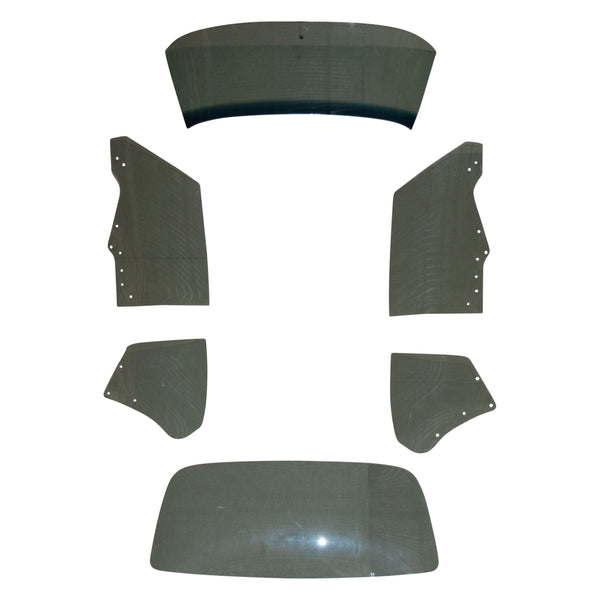 1970-1972 Pontiac GTO Coupe Glass Kit W/ Antenna W/ 8 Hole Door Glass Tinted