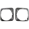 1969-1972 Chevy C10 Pickup Truck Headlight Bezel Steel Chrome Pair