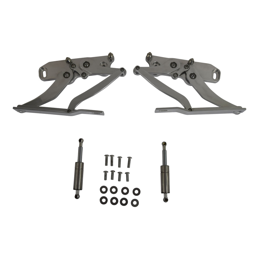 1963-64 Chevy Impala, (NOVA) Hood Hinge Set (LH & RH) Billet Aluminum (POLISHED)