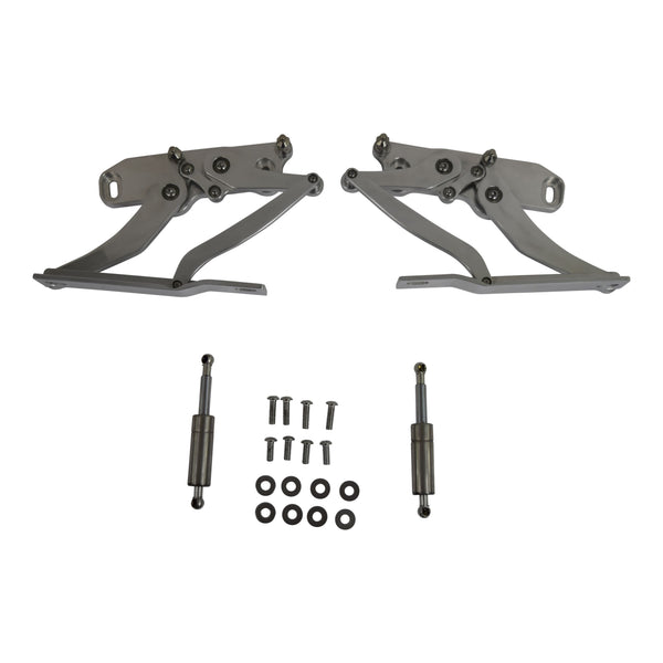 1963-64 Chevy Impala, (NOVA) Hood Hinge Set (LH & RH) Billet Aluminum (POLISHED)