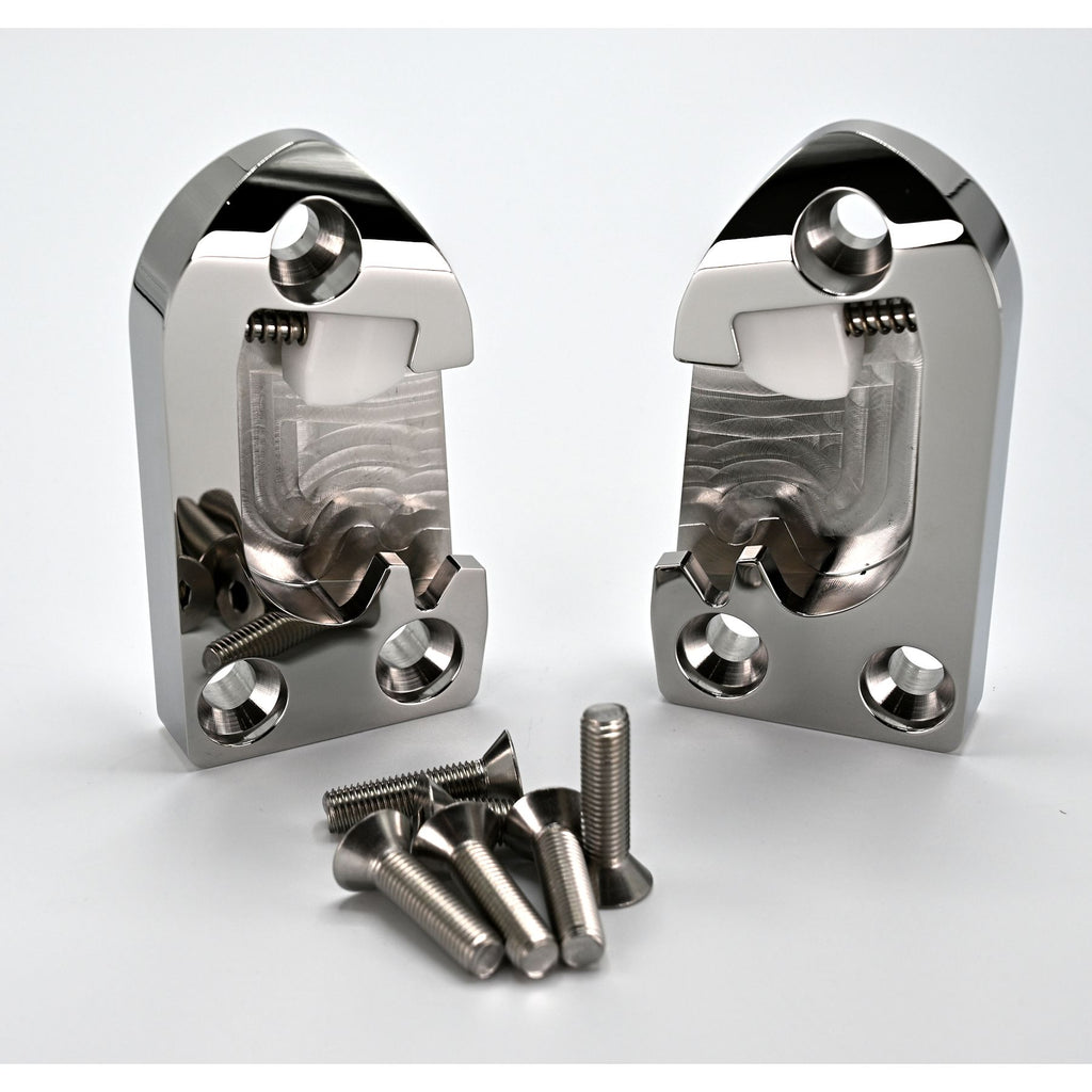 1955-1957 Chevy Door Jamb Striker Set (Polished Stainless)