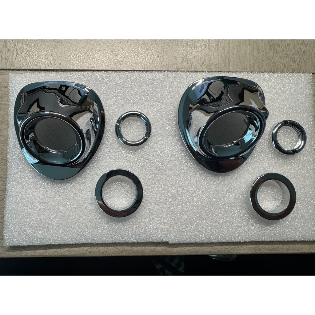 1959 Chevrolet Wiper Escutcheon Pair, Billet Aluminum