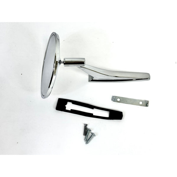 1968 Chevy Impala Door Mirror, w/Out Bowtie And Ribbed Base