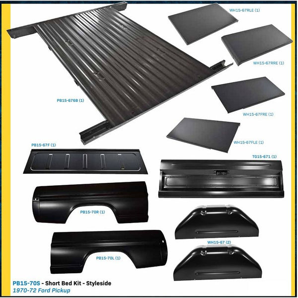 1970-1972 Ford Pickup Short Bed Kit Styleside