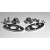 1955-1957 Chevy Nomad/Wagon Tailgate Cable Balls & Covers, Polished Stainless