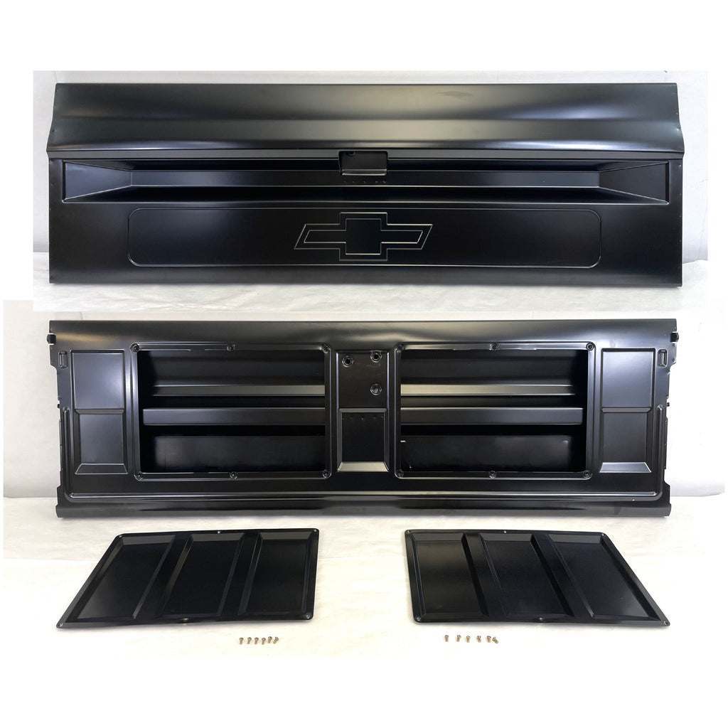 1967-1972 Chevy C10 Pickup Fleetside Tailgate With Access Panel w/Bowtie Chevrolet Logo