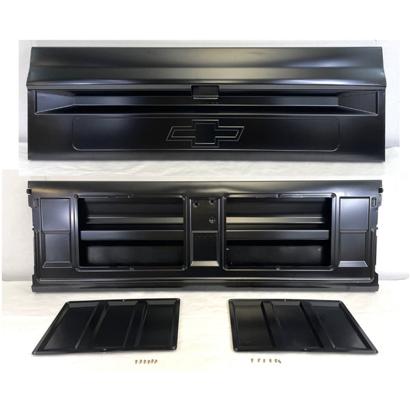 1967-1972 Chevy C10 Pickup Fleetside Tailgate With Access Panel w/Bowtie Chevrolet Logo