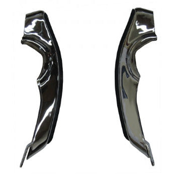 1969 CHEVY CAMARO DELUXE REAR BUMPER GUARDS LH/RH PAIR (W/ RUBBER CUSHION)