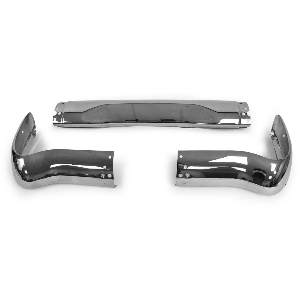 1955 Chevy Station Wagon Rear Bumper Chrome 3 Pcs Set