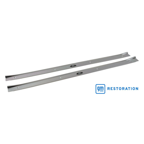 1965-1967 Buick Gran Sport Door Sill Plate, w/Body By Fisher Emblem Riveted On