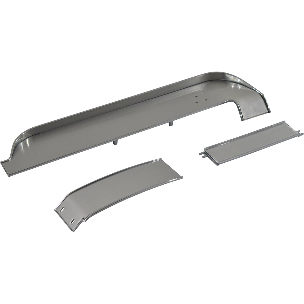 1967-1968 Ford Mustang Dash Panel Trim 3 Piece Set w/Aluminum Inserts