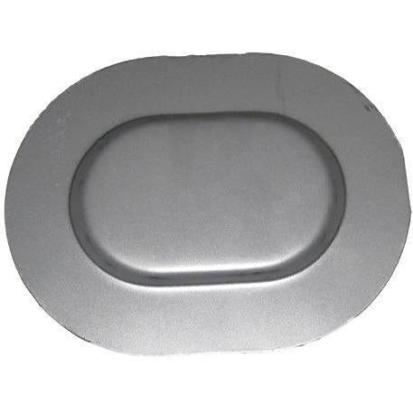 1967-1977 GMC C25/C2500 Pickup Floor Pan Drain Plug Cover, Galvanized w/Cutout