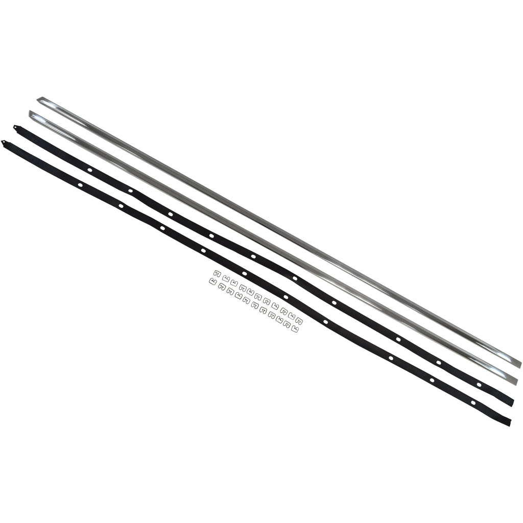 1965-1972 Mercedes-Benz W108 W109 SEL Rocker Panel Side Moulding Set Polish