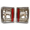 1970-1972 CHEVY CHEVELLE WAGON TAIL LIGHT BEZEL, PAIR, (LH + RH, WITH GASKETS)