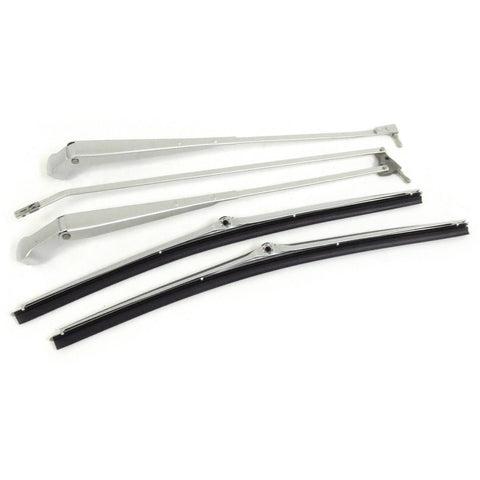 1968-1972 GM A Body BRUSHED WIPER ARMS & BLADES KIT W/HIDDEN ARM STYLE